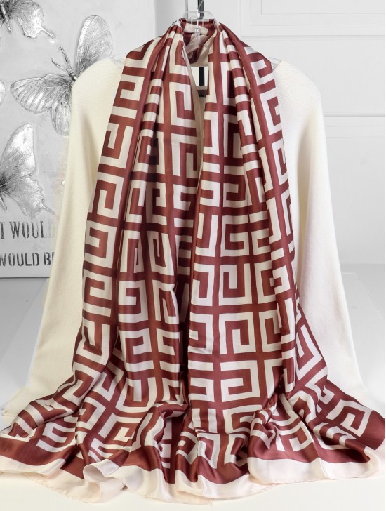 Premium Silk Feeling Designer Inspired Scarf